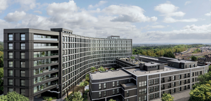 View of the front of the building 